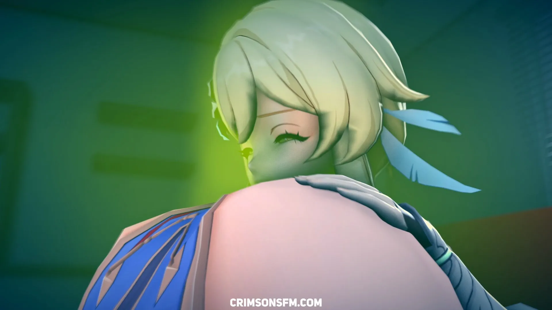 Mona farts on Lumine with gas cloud – Gas fetish SFM preview 2