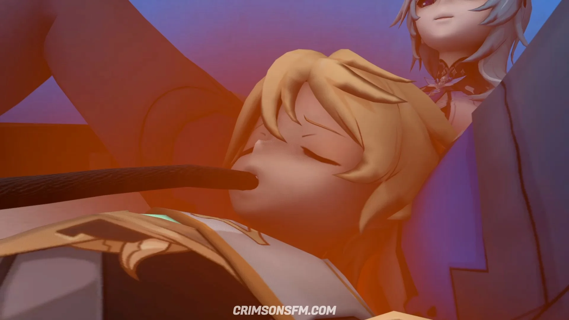 Eula and Hu Tao farts on Aether with gas cloud – Gas fetish SFM preview 2