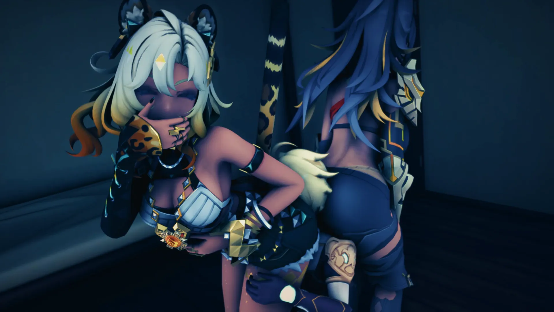 Dehya and Xilonen fart on Aether